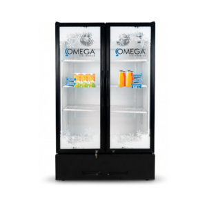 Nevera Exhibidora Vertical Negra de 510L Omega