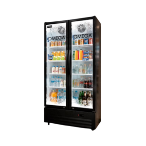 Nevera Exhibidora Vertical Negra de 510L Omega