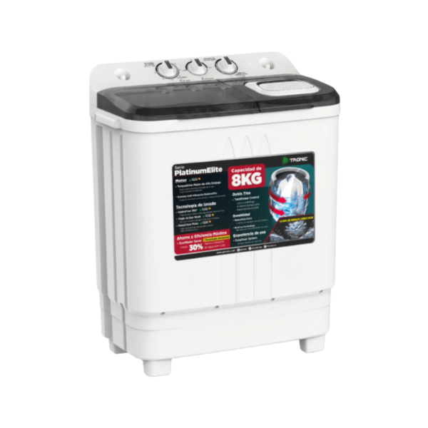 Lavadora Semiautomática Platinum Elite de 8kg Gtronic
