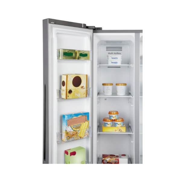 Nevera Side by Side de 428L Silver Hisense