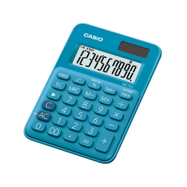 Calculadora de Mini Escritorio 10 Dígitos Azul Casio