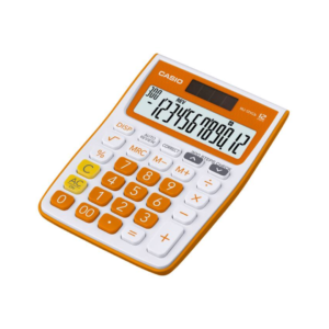 Calculadora de Mini Escritorio 12 Dígitos Naranja Casio