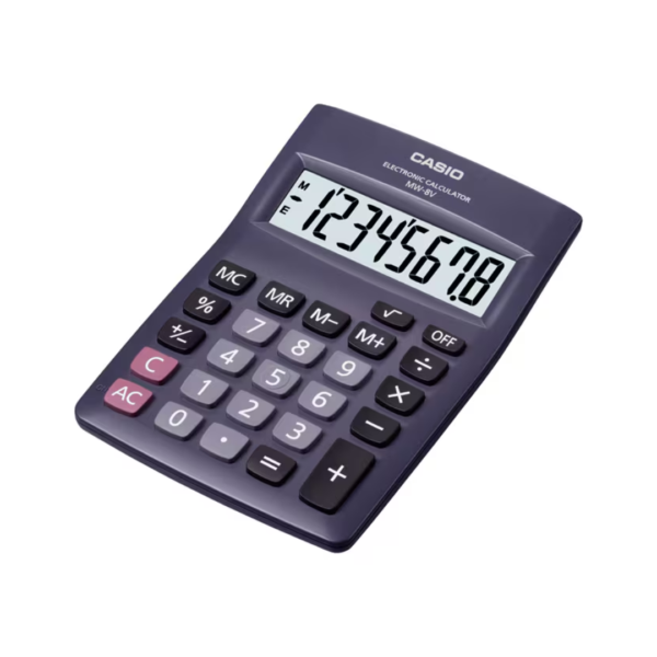 Calculadora de Mini Escritorio Negra 8 Dígitos Casio